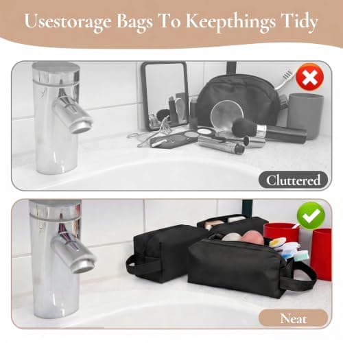 Elegaperma 2 Pcs Travel Toiletries Bag,Small Waterproof Small Wash Bag — view 5