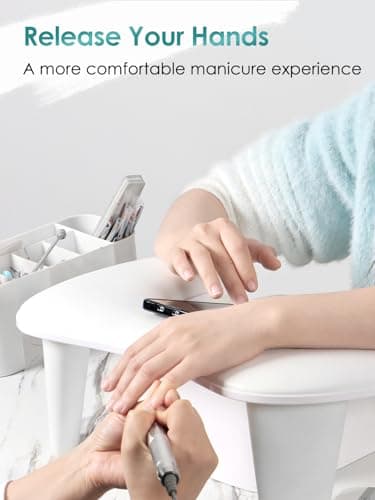Nail Arm Rest Hand Pillow: U-Shape Manicure PU Leather Hand Rest for Salon — view 2
