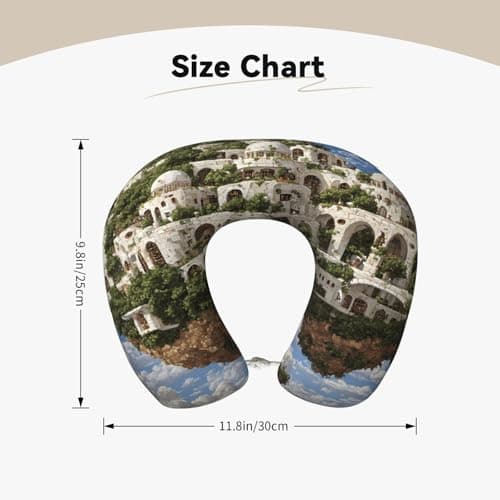 JZSTY Celestial City Memory Foam Travel Pillow Soft Comfortable Full Relaxing Supportive for Car Lunch Break Lumbar — view 5