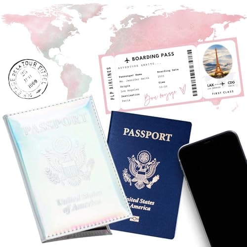 Pretty Little Passports Passport Holder, Chrome, USA, Silver, 5.6 x 4 inches, Passport Holder — view 5