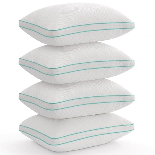 Twirest Pillows 4 Pack Shredded Memory Foam Pillows, 48x74cm