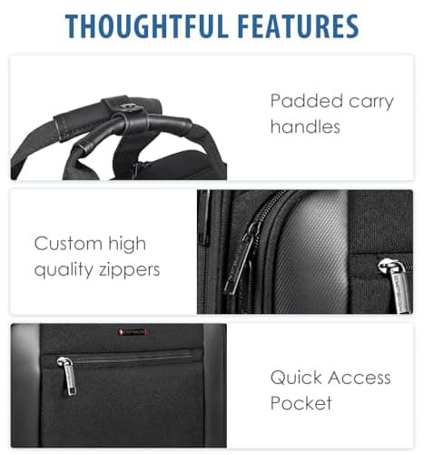 EMPSIGN 17.3 Inch Rolling Laptop Bag with Wheels Trolley Bag for Men Women — view 5
