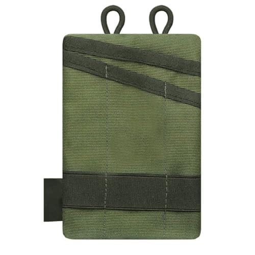 Ieron Small EDC Pocket Pouch,Waxed Canvas EDC Organiser Pouch Small Tool Pouch with 5 Pockets,Small Multi Tool Pocket Organiser for Flashlight Multi Tools Pen Notebook — view 2