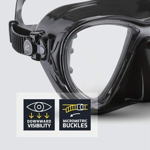 Cressi Big Eyes Evo & Alpha Ultra Dry Snorkel Set Adults - Silicone Snorkel Mask - Dry-Top Breathing Tube - Fit Diving Mask - Clear/Yellow - Combo Set — view 3