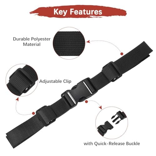 TIXIPEM 1PCS Adjustable Backpack Chest Strap 11 x 6in, Black — view 6