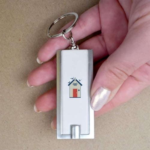 Azeeda 'Beach Hut With Sea Gulls' LED Keyring Torch (KT00038280) — view 3