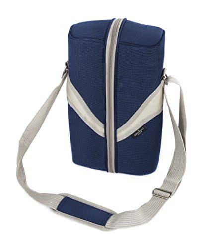 Greenfield Collection 2 Person Insulated Deluxe Wine Cooler Bag with Accessories, Perfect for Picnic, Camping, and Beach (Navy Blue) — view 5