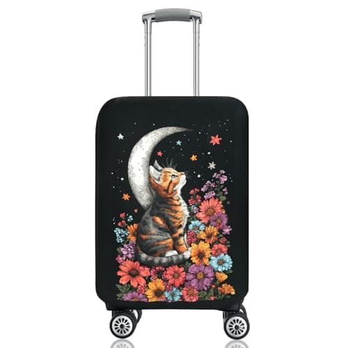 SICANAUO Luggage Covers, Elastic Travel Suitcase Protector, Personalised Suitcase Cover, Anti-Scratch Luggage Storage Covers, Travel Trolley Case Protector (Style 11, S (19-21 inch suitcase))