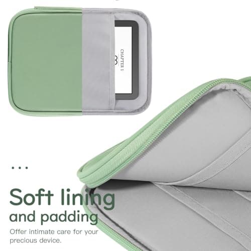 Vinabilia 6-7 Inch Sleeve Case for Kindle and eReader, Matcha Green — view 5