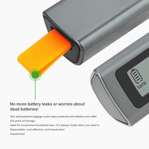 ECSiNG Portable Luggage Scale Battery Free - Digital & Backlit LCD Display, Luggage Weight Scale, 110 lbs/50 kg, For Travel, Airplane, Shipping, Shopping, Outdoor — view 5