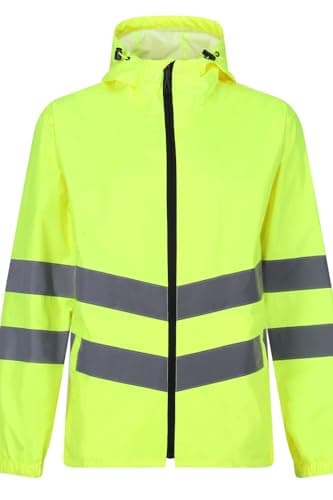 Regatta TRW497 20070 Professional Hi-Vis Waterproof and Windproof Pack away Jacket, Yellow, L