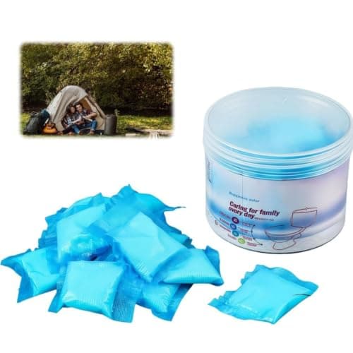 20pcs Portable Toilet Gel With Absorbent Crystals&Powder,Toilet Absorbent Powder Fast-Acting Camping Toi-Let Gel,Camping Toil-Et Absorbent G-El Sachets,Odor Control Toil-Ets Bags For Outdoor Car