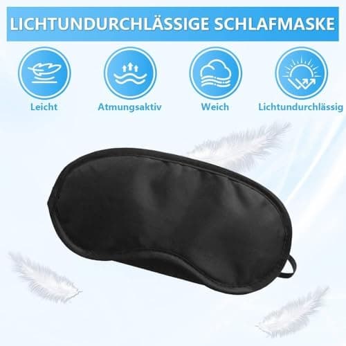 12 Pcs Sleep Eye Mask Shade Cover, Comfortable Lightweight, Eye Mask for Sleeping, Sleeping Blindfold for Men & Women, for Lunch Break/Travel/On The Plane/Hotel/Camping Usage (Black) — view 5