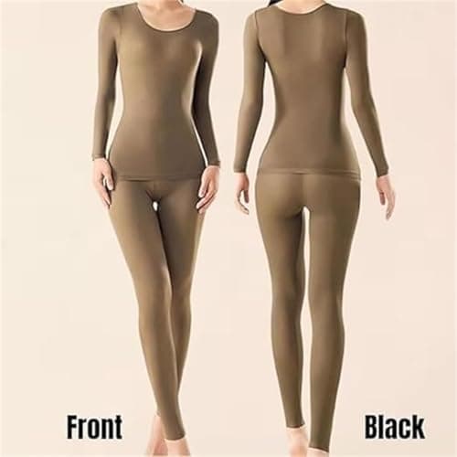 Ultra-thin Seamless Thermal Underwear for Women Winter Base Layer Set (L(40-60kg),Purple) — view 6