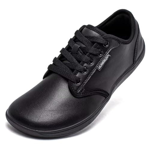 HOBIBEAR Unisex Wide Barefoot Shoes for Mens Womens Minimalist Sneakers Zero Drop Shoes Lightweight Comfortable (All Black,7.5 UK)