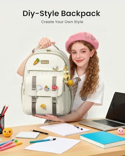 LOVEVOOK School Backpack Womens, School Bag for Teenage Girls Secondary — view 2