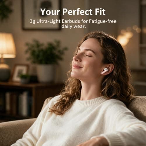 EUQQ Wireless Earbuds, Bluetooth 6.1 Hi-Fi Bass Stereo, 6 ENC Mics — view 5