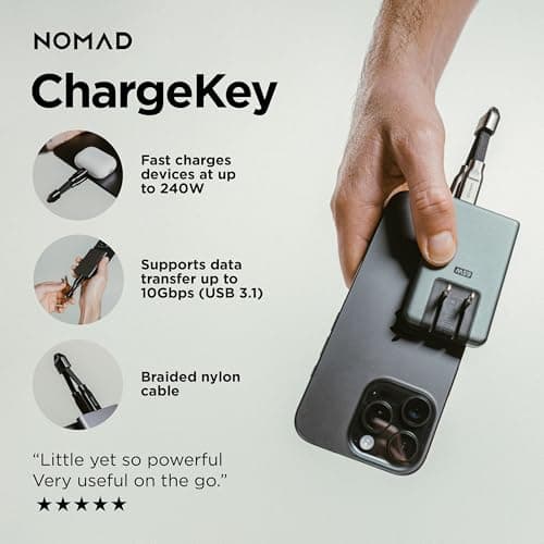 ChargeKey 240W V2 - USB C to USB C Keychain Charger - The Ultimate Charging Solution for The Modern, Portable Charger for iPhone, USB Keychain — view 2