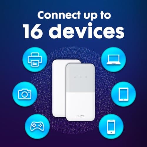 Huawei E5586, CAT 4, Portable 4G Low Cost Travel Wi-Fi, Roams on all World Networks, Genuine UK Warranty Stock, with FREE SMARTY SIM- White — view 3