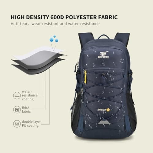 SKYSPER Rucksack 25L Hiking Backpack with Rain Cover, Lightweight Travel Backpack Camping Trekking Daypack for Men Women, Durable Small Rucksack for Outdoor Sports — view 2
