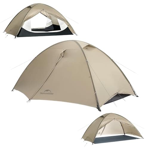 Naturehike Giling 2 Person Tent One-piece Quick Setup in 2 Minute 20D Nylon Hiking Backpacking 4 Season Lightweight PU 3000mm Tent for Bikepacking, Camping Outdoor and Cycling