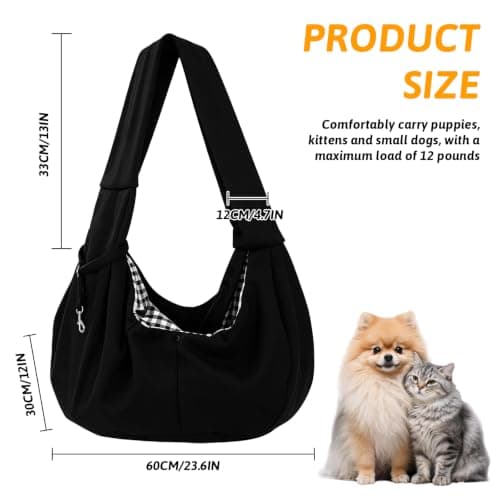 Puppy Sling Carrier for Small Dogs up to 7.5kg for Walking/Travel/Shopping — view 2