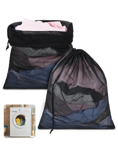 OTraki 2 Pcs Mesh Laundry Bags 50x60 cm Travel Washing Machine Net Bags