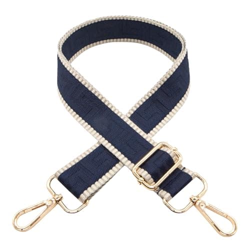 Long Keeper Wide Bag Strap - Adjustable Replacement Shoulder Strap Handbag Shoulder Bag Strap Guitar Style Cross Body Strap for Purse Shoulder Bag Long Bag (Navy Blue)