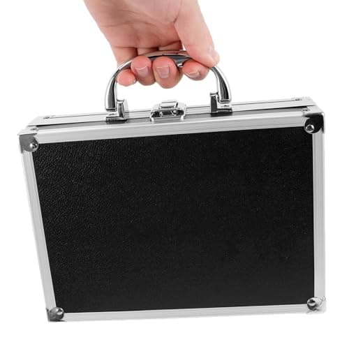 COOPHYA Portable Travel Case and Multi-purposes Tool Case with Large Capacity Design and Sturdy Aluminum Alloy Material Suitable for Tools and Jewelry Organizing at Back to School Party — view 5