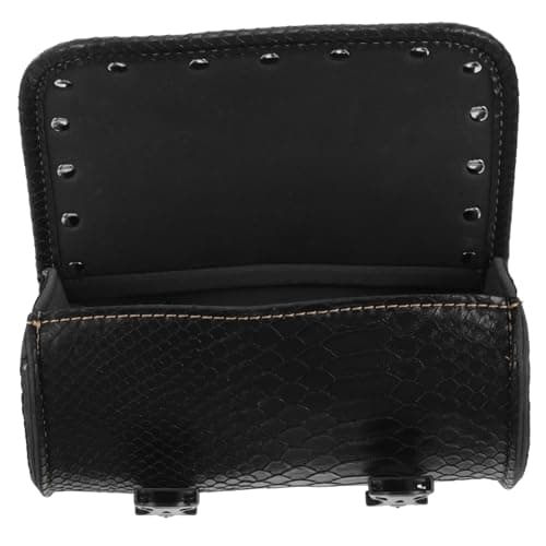 Ciieeo 2pcs Motorcycle Saddle Bag Leather Storage Pannier for Motorcycle for Road Trips and Daily Commutes