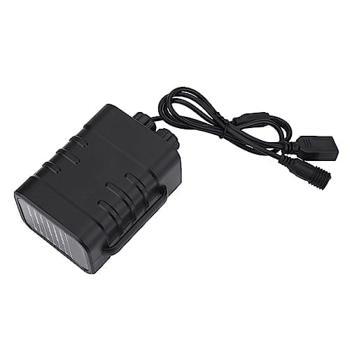 POENVFPO Battery Case, Battery Charger Box Waterproof Battery Pack with DC and USB Connectors for Bicycle Lamp and Smartphone — view 2