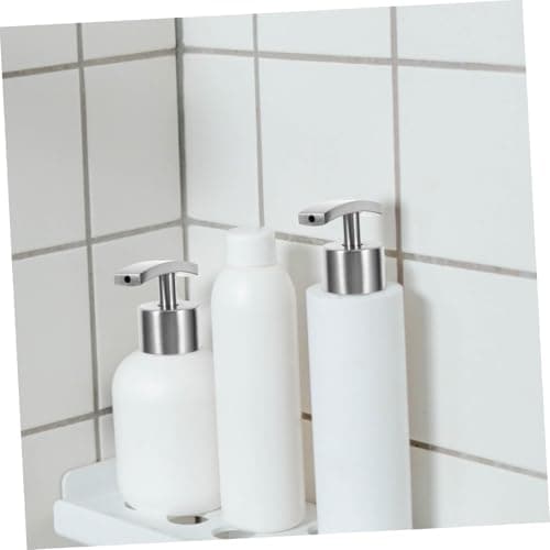 Stainless Steel Lotion Dispenser Pump and 2pcs Shampoo Soap Bottles — view 5
