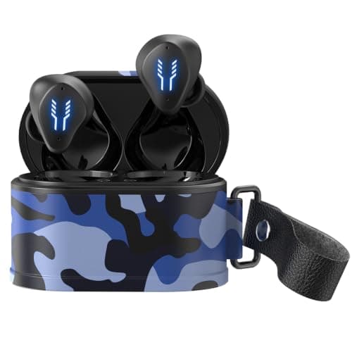 Dpofirs Wireless Earbuds with Long Battery Life (Camo Blue) — view 4
