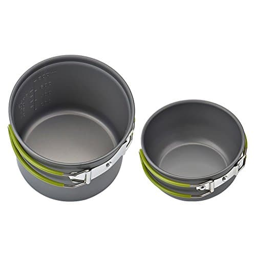 Outdoor Picnic Cookware Set with Non Stick Pot and Pans, 1-2 People Camping Hiking Backpacking Cooking Stove Pot Combination Portable Field Tableware… (cookware set(no stove)) — view 2