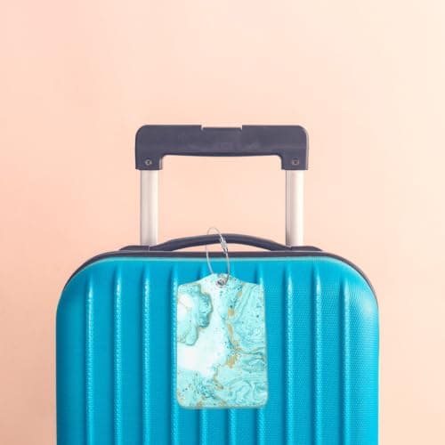 HYTROVE Pu Luggage Tag Travel Name Tag for Suitcase with Lightweight Portable Design and Stainless Steel Loop Suitable for Honeymoon and Anniversary Trips — view 4