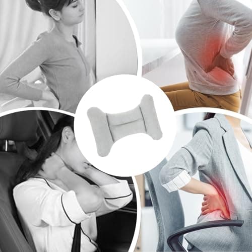 Travel Seat Lumbar Support Pillow - H-Shaped Inflatable Support Pillow Travel Pillow - Ergonomic Back Cushion Lightweight Portable Back Support for Car & Airplane — view 5