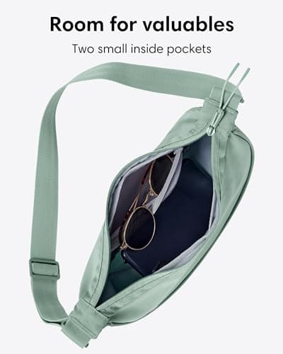 Larkson Crescent Bag Ladies Mint - Solveig Small - Cross Body Bag Women - Sling Shoulder Bags in Half Moon Shape - Womens Dumpling Bags with Adjustable Strap — view 5