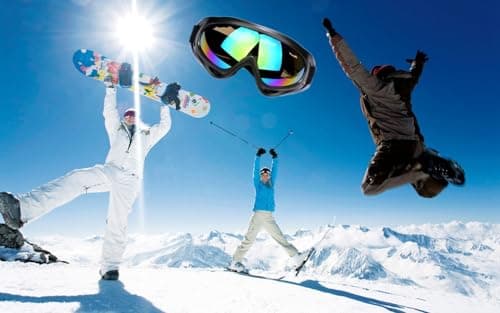 Generic Ski Snowboard Goggles with UV400 Protection and Anti-Fog Lens, Double-coloured Spherical Lens, Perfect for Skating, Skiing, Snowboarding — view 6
