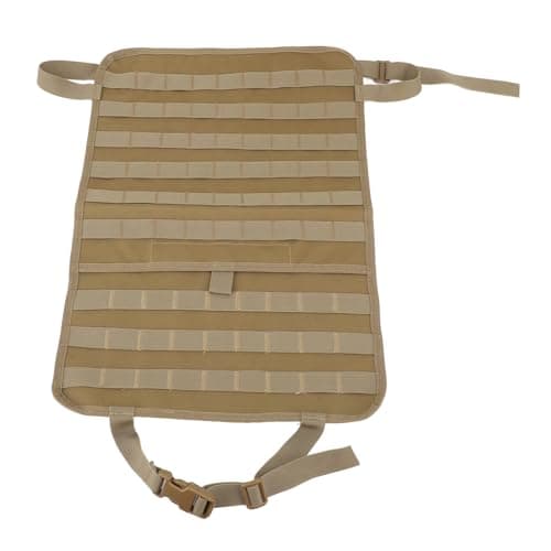 Pssopp Back Seat Organizer, Multi Pockets Kids Car Mat Car Back Seat Items Storage Organizer for Traveling Vehicles Trucks RV (Khaki) — view 2