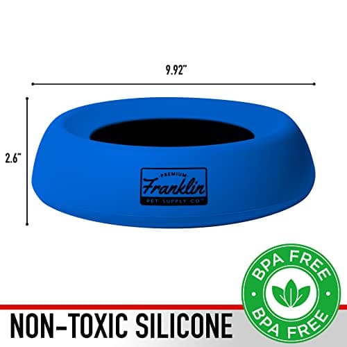Franklin Pet Supply Travel Pet Silicon Bowl 27oz. – No Spill – BPA Free – Splash Proof – for Water and Food – Travel Smart Design – Portable Car Design – for Larger Dogs — view 2