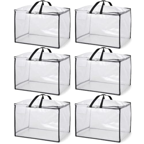 sackmaker Moving & Storage Bags – CLEAR - 100L - PREMIUM Grade, Reusable Zippered Tote for Moving House, Clothes Storage, Camping, Attic & More – Industrial Strength Laundry & Utility Bag (6)