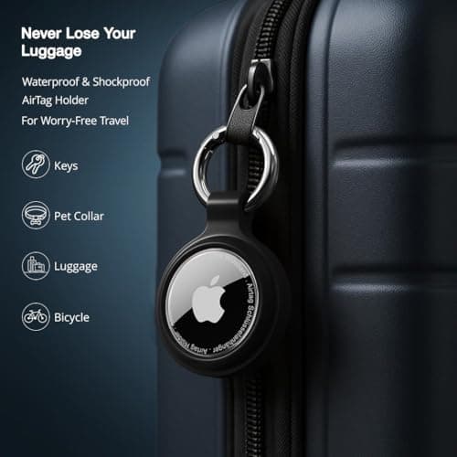 AirTag Holder Keyring, 4-Pack IP67 Waterproof Case for Apple AirTag 1 & 2 — view 4
