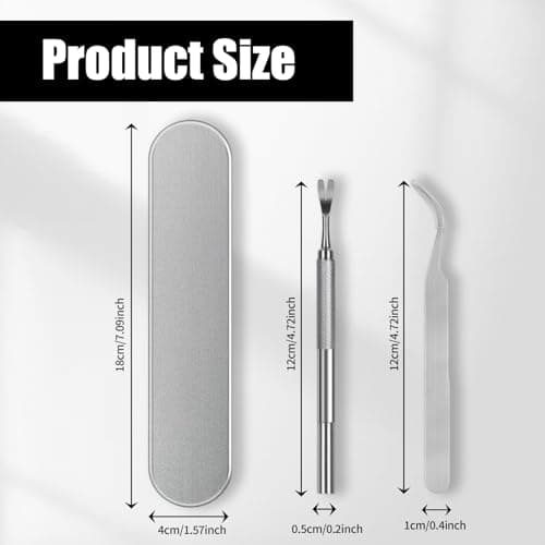 YiJianLiangBai Tick Remover Tools for Dogs, Professional Stainless Steel Tick Remover for Humans Cats Dogs, Tick Lice Remover Tool Kit Tweezers & Fork Removal Tool with Storage Box — view 2