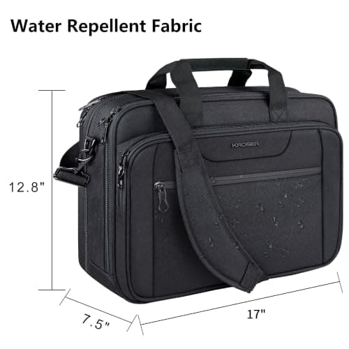 KROSER Laptop Bag Expandable Laptop Briefcase Fits Up to 17.3 Inch Laptop — view 4
