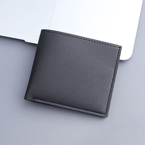 2026 New Arrivals Backpack Women's Fashion Men ID Short Wallet Solid Colour Bag Oepn Purse Multiple Card Slots Clutch Bag (Black, One Size) — view 3