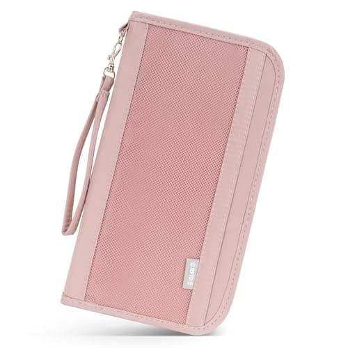 RFID Blocking Passport Holder Family Travel Holiday Wallet Accessories Document Organiser for Tickets Cash Passport ID Card Credit Cards Pen Waterproof Cover Travel Essentials Case for Women Men