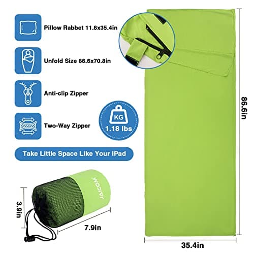 JAICOM Sleeping Bag Liner, Ultralight Travel Sheets, Soft & Portable — view 2