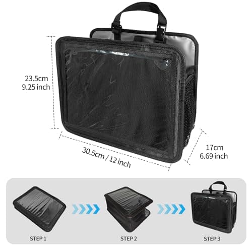 TDOFYH Car Seat Back Organizer Tablet Holder, Vehicle Front Seat, Personal Travel Storage Bag For Adults & Kids Car Accessories Interior & Travel Essentials(Grey) — view 6