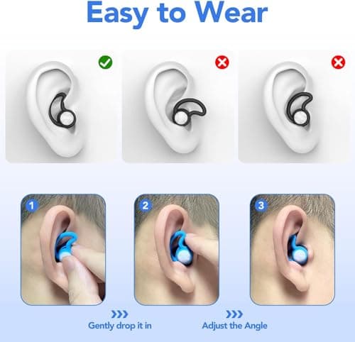 Waterproof Swimming Ear Plugs for Adults and Kids - 2 Pairs Silicone Swim Earplugs for Surfing,Diving,Showering and Other Water Sports - Keep Water Out and Ear Protection. — view 6