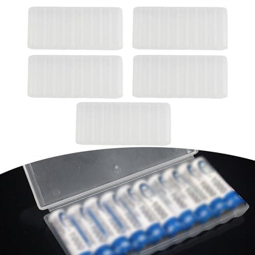 Vibsky 5 Pack AA AAA Battery Storage Box, Hard for Plastic Case Holds 10 Cells, PP Organizer with Snap Lock Lid Home Car Travel